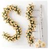 Qivra 2 Pezzi Ghirlanda di Fiori Artificiale Giallo, 1,8 Metri Rose Artificiali Realistiche, 138 Rose Ghirlanda Fiori Bianca per Decorazioni Matrimonio Tavolo Feste Giardino