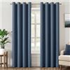 MIULEE Tende Oscuranti per Interni 2 Pezzi 140x225 CM, Tenda Termica Isolante Freddo e Caldo Interni Finestra Camera da Letto Soggiorno con Anelli, Morbido Tenda Oscurante da Interno, Blu Foschia