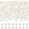 NBEADS 500pz Perle di Perle Finte in ABS Bianco, Bianco Cremoso Grandi Foro di Plastica Imitazione Perla Rotonda Perle Finte Sciolto per La Creazione di Gioielli Fai da Te Dreamcatcher, Foro: 2.7 mm