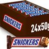 Snickers Barretta con Caramello e Arachidi Tostate Ricoperta al Cioccolato, 24 Barrette X50G (1200G), Idee Regalo Natale, Nuova versione