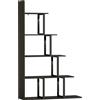 HOMCOM Libreria divisorio per ambiente stile industriale a gradini 5 ripiani 102 x 30 x 160 cm colore nero | Aosom Italy