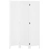 HOMCOM Paravento in legno separatore di ambienti parete interna pieghevole 3 pannelli in legno 120 x 170 cm bianco | Aosom Italy