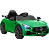 AIYAPLAY Auto elettrica per bambini, Mercedes, 3-5 km/h, telecomando, luci & musica, Verde | Aosom Italy