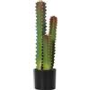 HOMCOM Cactus Artificiale 66 cm Pianta Artificiale Decorativa con Vaso e 3 Foglie per Decorazione d'Interni Verde | Aosom Italy