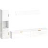 HOMCOM Mobile TV sospeso con ante a ribalta Centro intrattenimento Mensola a parete Armadio 180 cm Bianco lucido | Aosom Italy