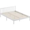 HOMCOM Telaio letto in legno massiccio 140x190 cm letto singolo con testiera e sommier a doghe robusto per bambini adulti | Aosom Italy