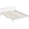 HOMCOM Telaio del letto in legno massiccio 160x200cm letto singolo con testiera e rete a doghe robusta per bambini e adulti | Aosom Italy