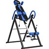 HOMCOM Panca ad inversione per allenamento pieghevole cintura di sicurezza regolabile angolo regolabile 3 livelli 79x114x153cm blu nero | Aosom Italy