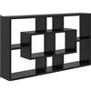 HOMCOM Mensola da Parete Decorativa Scaffale per Libri, CD con 8 Cubi 85x14,5x47,5 cm Nero | Aosom Italy
