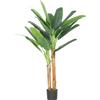 HOMCOM Albero di Banano Artificiale 150 cm Pianta Artificiale Decorativa con Vaso e 2 Tronchi per Casa Ufficio Soggiorno Verde | Aosom Italy
