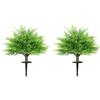 HOMCOM Cespi di felce Boston artificiali resistenti ai raggi UV, piante finte con picchetti, set da 2, 60 cm per giardino, veranda | Aosom Italy