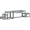 PawHut Set Agility per cani 3 pezzi Attrezzatura Agility con ponte, scala, piattaforma, legno di abete, 117 x 50 x 56 cm, Grigio | Aosom Italy