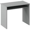 HOMCOM Scrivania per computer sobria minimalista compatta con 1 ripiano, pannelli truciolari, 90x50x74 cm, grigio | Aosom Italy