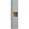 HOMCOM Armadio Alto per Bagno Colonna Stretta con Ripiano Aperto e Ripiani Regolabili 2 Porte Scanalate 30x24x140 cm Verde | Aosom Italy