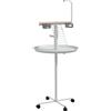 PawHut Posatoio libero per pappagalli con posatoio e 1 scala, 1 altalena e ciotole, 60x60x138 cm, Bianco e Naturale | Aosom Italy
