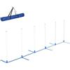 PawHut Set Agility per Cani 6 pezzi con 6 pali slalom, borsa da trasporto e accessori allenamento, 305x60x94 cm, Bianco e blu | Aosom Italy