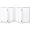 PawHut Cancello divisorio per cani Autoportante con piedi, per porte Scale e Porte, Cucina e Corridoio, 220x91 cm, Bianco | Aosom Italy