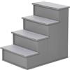 PawHut Scala con 4 gradini, pelo corto, cani/gatti e animali, fino a 30 kg, 40x59x54,2 cm, Grigio | Aosom Italy
