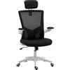 HOMCOM Sedia da ufficio ergonomica, poltrona da ufficio, braccioli ribaltabili, supporto lombare, poggiatesta, 60x63x120cm, nero | Aosom Italy