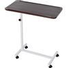 HOMCOM Tavolino Ausiliario con Ruote per Divano e Letto Altezza Regolabile e Struttura in Acciaio 77x40x76-100 cm Noce Scuro | Aosom Italy