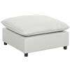 HOMCOM Poggiapiedi salotto quadrato, ottomano con piedi in plastica, pouf salotto per camera da letto, ingresso, 75x75x40 cm, grigio | Aosom Italy