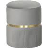 HOMCOM Pouf contenitore rotondo, pouf rivestito in velluto con coperchio rimovibile, seduta imbottita e spazio nascosto, Grigio chiaro | Aosom Italy