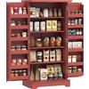 HOMCOM Armadio a 5 livelli da Cucina con Ante e Ripiani Regolabili in Effetto legno, 60x40x120 cm, Rosso | Aosom Italy