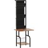 HOMCOM Scaffale industriale per CD, contenitore per CD, portadischi DVD con 3 tasche in tessuto e piano, effetto legno rustico marrone | Aosom Italy