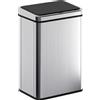HOMCOM Pattumiera con Sensore 40L, Coperchio a Chiusura Morbida, Pattumiera da Cucina Automatica Acciaio Inossidabile, Argento | Aosom Italy