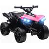 AIYAPLAY Quad elettrico per bambini 6V, auto elettrica ATV con musica e fari LED, per 37-72 mesi, 70 x 42 x 45 cm, rosa | Aosom Italy