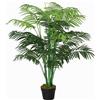 Outsunny Palma artificiale 125cm Grande pianta artificiale con 18 foglie in vaso per soggiorno balcone | Aosom Italy