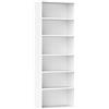 HOMCOM Libreria a 6 ripiani con ripiani regolabili per soggiorno, camera, ufficio, 60x24x158,5cm, bianco | Aosom Italy