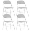 HOMCOM Set da 4 sedie pieghevoli sedie da pranzo portatili telaio in acciaio 45 x 46 x 78 cm bianco | Aosom Italy