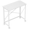 HOMCOM Scrivania pieghevole tavolo per computer 80 x 40 cm su ruote per ufficio in casa, camera, spazi piccoli, bianco | Aosom Italy
