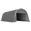 Outsunny Carport tenda garage 360 x 720 cm tettoia auto esterna tenda di stoccaggio con pareti laterali rimovibili, grigio scuro | Aosom Italy