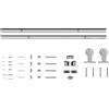 HOMCOM 152CM Ferramenta per porta scorrevole da fienile, binario per porta scorrevole larghezza 76 cm, spessore 30 mm, argento | Aosom Italy
