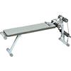 SPORTNOW Panca Multifunzionale per Muscolazione, Panca Piana Regolabile con Seduta a 3 Livelli, 141 x 52 x 54-71 cm, Blu e Bianco | Aosom Italy