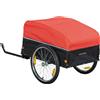 SPORTNOW Rimorchio per bicicletta 170 L rimorchio portapacchi con attacco copertura 51 cm a sgancio rapido pneumatici fino a 40 kg | Aosom Italy