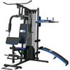 SPORTNOW Stazione di Muscolazione con Pila Pesi da 65 kg, Attrezzo da Palestra per Casa con Panca per Addominali, Nero e Blu | Aosom Italy