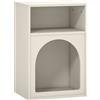 HOMCOM Comodino con scomparti aperti, design ad arco, 40 x 30 x 60 cm, crema | Aosom Italy
