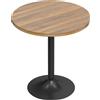 HOMCOM Tavolo da bar rotondo 60 cm, tavolo alto cucina con piedini antiscivolo, per cucina, soggiorno, noce | Aosom Italy