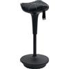 Vinsetto Sgabello da ufficio con funzione girevole, sgabello ergonomico, regolabile in altezza 65,5-83,5 cm inclinabile 120° Nero | Aosom Italy
