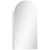 HOMCOM Pensile bagno con specchio, mobile bagno ad arco senza cornice e ripiani in vetro regolabili, bianco | Aosom Italy