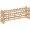 HOMCOM Portabottiglie per 36 bottiglie, scaffale per vino a 3 livelli modulabile, 114×28×42,5cm, legno naturale | Aosom Italy