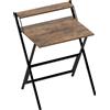 HOMCOM Scrivania pieghevole 65,5 x 45 cm con ripiano portaoggetti per camera, piccoli spazi, marrone rustico | Aosom Italy