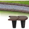GARDENIX Bordo per aiuole in plastica, 3,8 m, 24 moduli, bordo per aiuole da giardino, bordo per aiuole, bordo flessibile per aiuole, palizzate, bordi per robot tosaerba