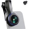 NEEWER Obiettivo Fish Eye VR da 200° con Clip Filettata da 17mm per Obiettivo Telefono,per Vista Panoramica, Streaming Live, Paesaggi Esterni, Compatibile con iPhone 17 16 Pro Max S25 Ultra