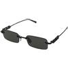 Gucci GG1808S 001 | Occhiali da Sole Graduati o Non Graduati | Prova Online | Metallo | Rettangolari | Nero | Adrialenti