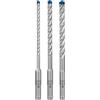 Bosch Professional 3x Set di Punte per Martelli Expert SDS plus-7X per Calcestruzzo Armato, Ø 6-10 mm, Accessorio Martello Perforatore