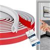 shinfly Guarnizione Porta e Finestra 6M - Guarnizione Adesiva Gomma per Porte e Finestre in Legno, Impermeabile, Antipolvere, Antirumore, Antiurto e Antispifferi (Bianco)